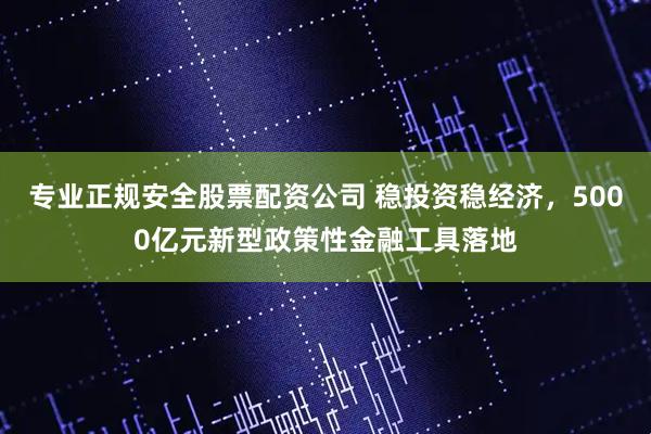 专业正规安全股票配资公司 稳投资稳经济，5000亿元新型政策性金融工具落地